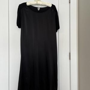 Tristan mixed media midi length dress